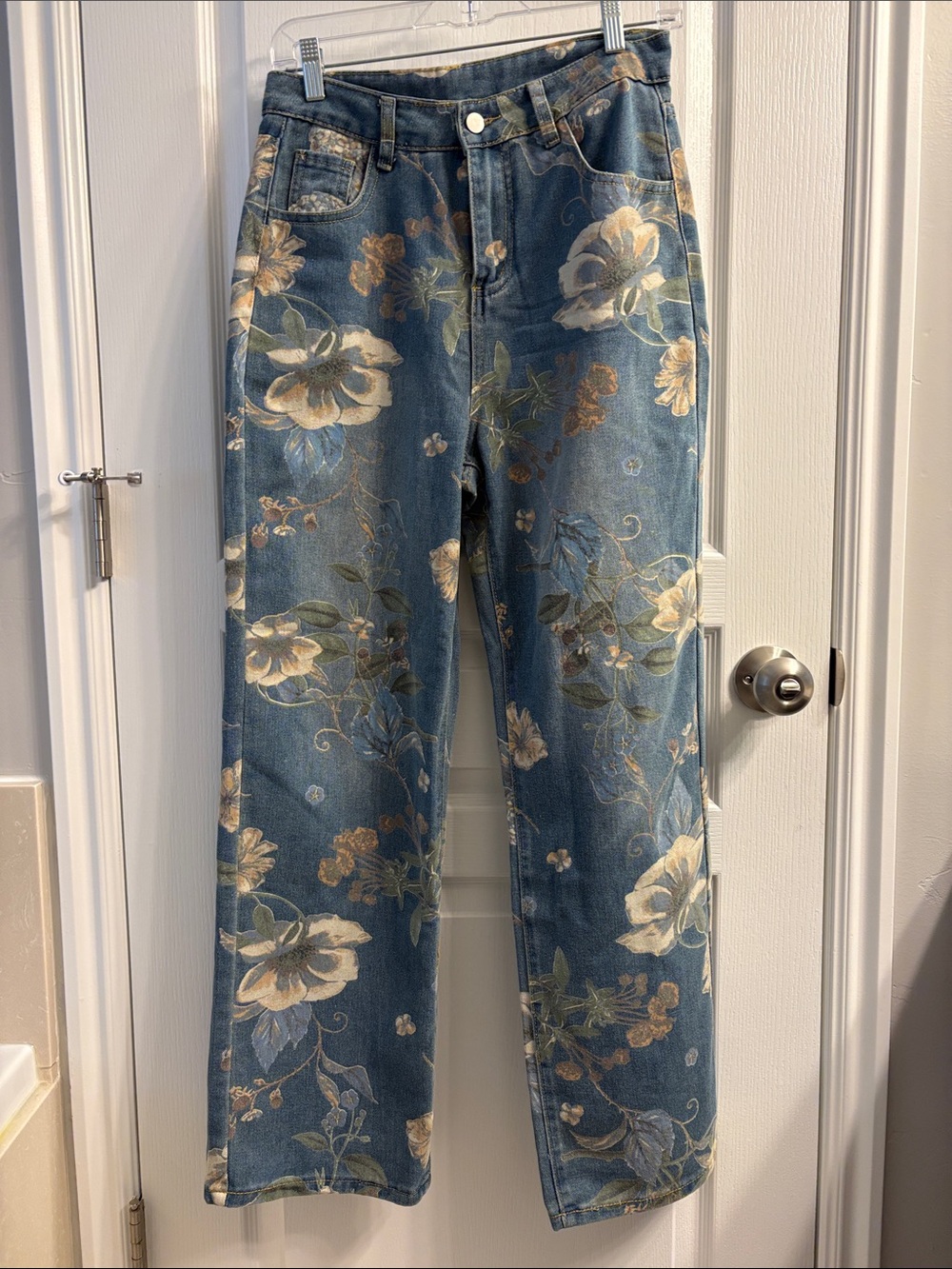 Boutique Blue Floral Women's Jeans